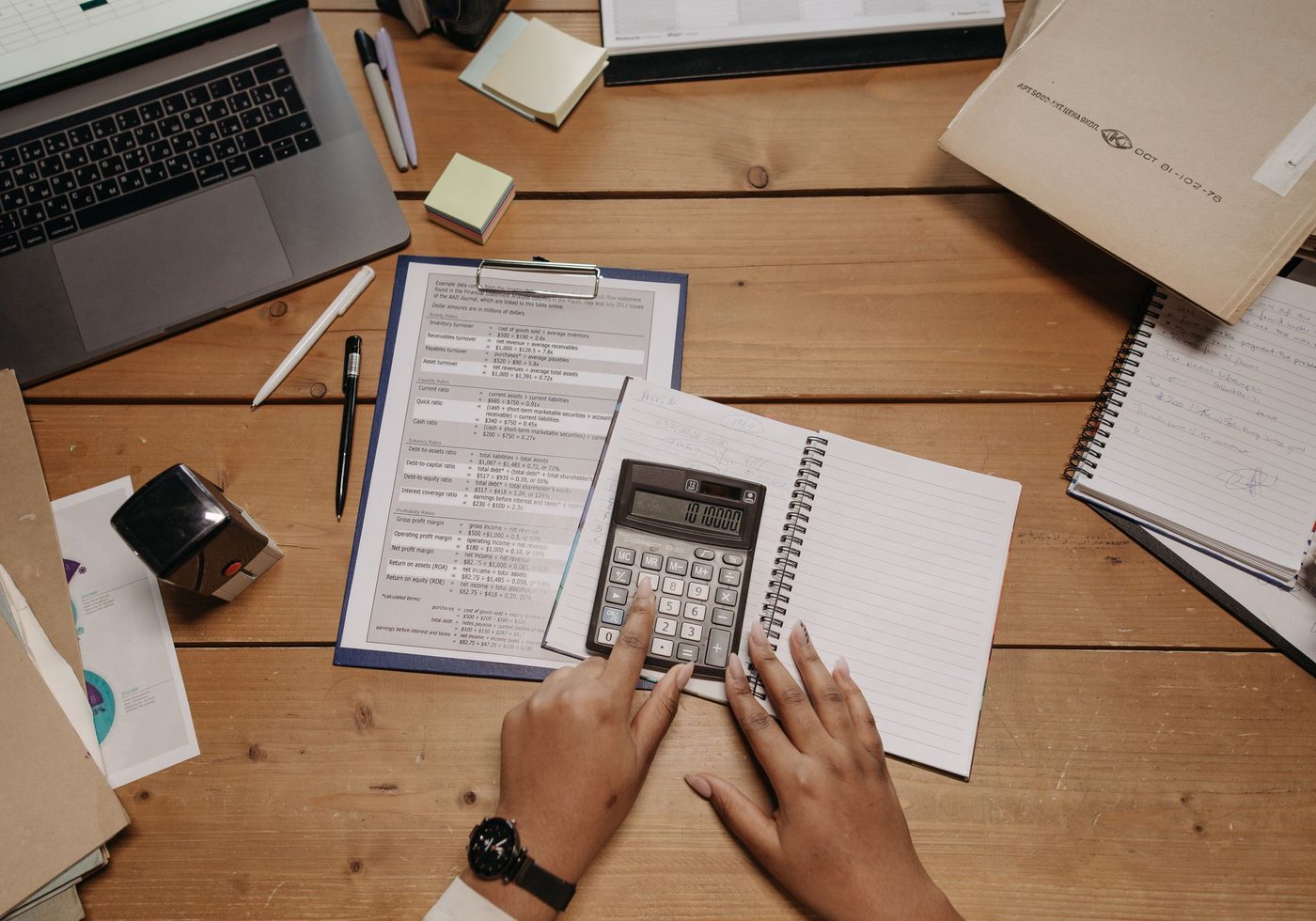 Accountants at work in a practice
